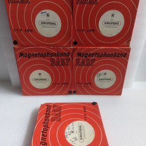5er Set Basler Magnetophon Tonband Typ LGH