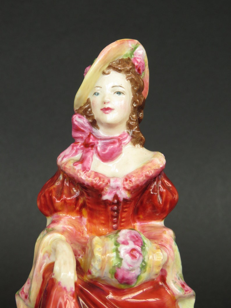 Coalport Porcelain Figurine Judith Anne in Red Dress 1930s Etsy