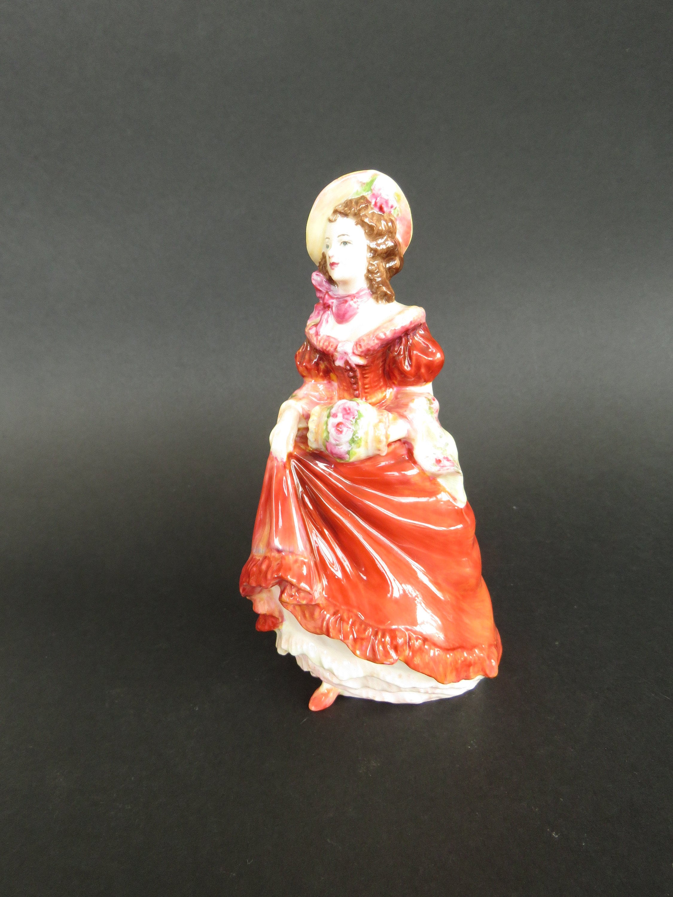 Coalport Porcelain Figurine Judith Anne in Red Dress 1930s Etsy