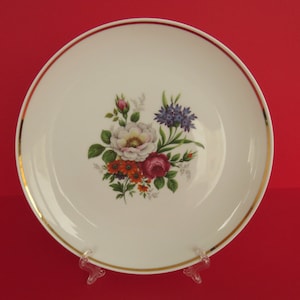 Vintage Furstenberg Decorative Plate: Stunning Summer Florals, 24cm