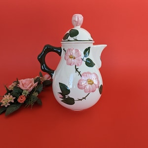 Caffettiera vintage di Villeroy & Boch, motivo Mettlach Wilde Rose