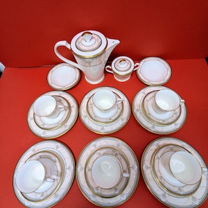 Vintage  Noritake Pacific Majesty Bone China 22-piece coffee service