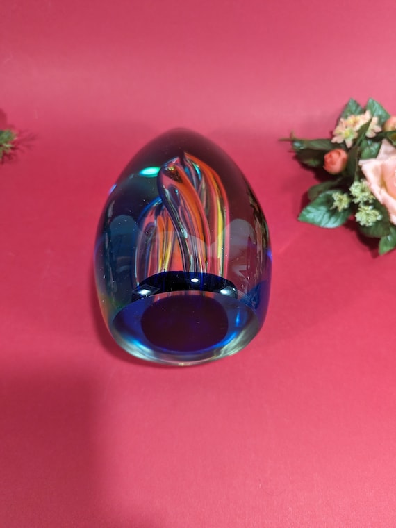 Stunning Murano Oval Egg Shaped Art Glass Paperweight Sculpture - Etsy