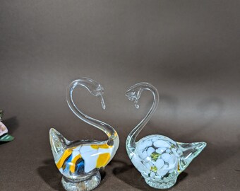 白鳥はいつまでも一緒 ガラスの置物 - Etsy 日本
