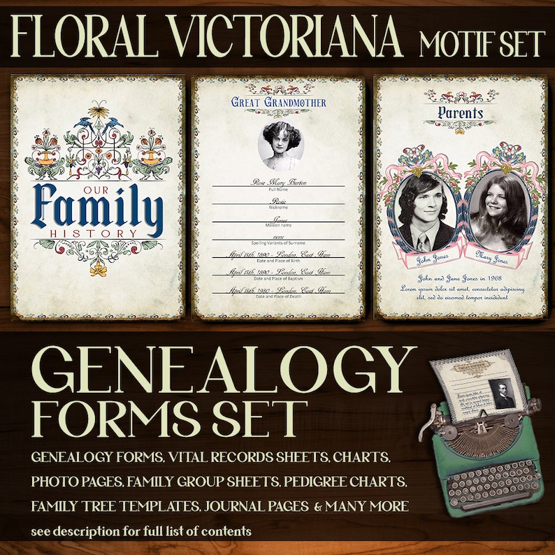 Our FAMILY History - 213 EDITABLE Genealogy Forms Make This Genealogy ...