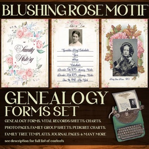 Our ANCESTORS - 208 EDITABLE genealogy forms make this genealogy template ideal to document your genealogy research as genealogy gifts