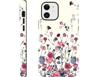 Tough Phone Case , Iconic Flowers Cover fit for iPhone 13 12 11 Pro Max Mini iPhone 7 8 Plus XR Samsung S21 S20 Ultra +