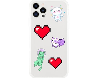 Cute Clear Case for Iphone 13, iphone 12 Pro case, iphone 11, iphone X, iphone XS, iphone XR, iphone 8, iphone 7