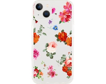 Clear Flower Case for Iphone 13, iphone 12 Pro case, iphone 11, iphone X, iphone XS, iphone XR, iphone 8, iphone 7