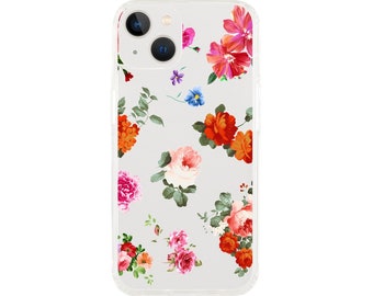 Klare Blumen Hülle für Iphone 13, iphone 12 Pro case, iphone 11, iphone X, iphone XS, iphone XR, iphone 8, iphone 7