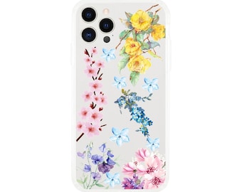 Clear Roses Case for Iphone 13, iphone 12 Pro case, iphone 11, iphone X, iphone XS, iphone XR, iphone 8, iphone 7