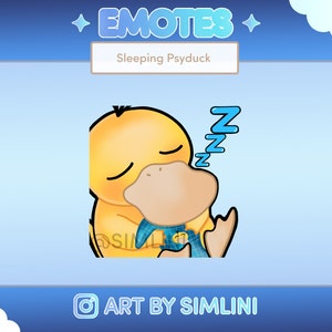 Sleeping Psyduck - Twitch Emotes Pack | Twitch and Discord