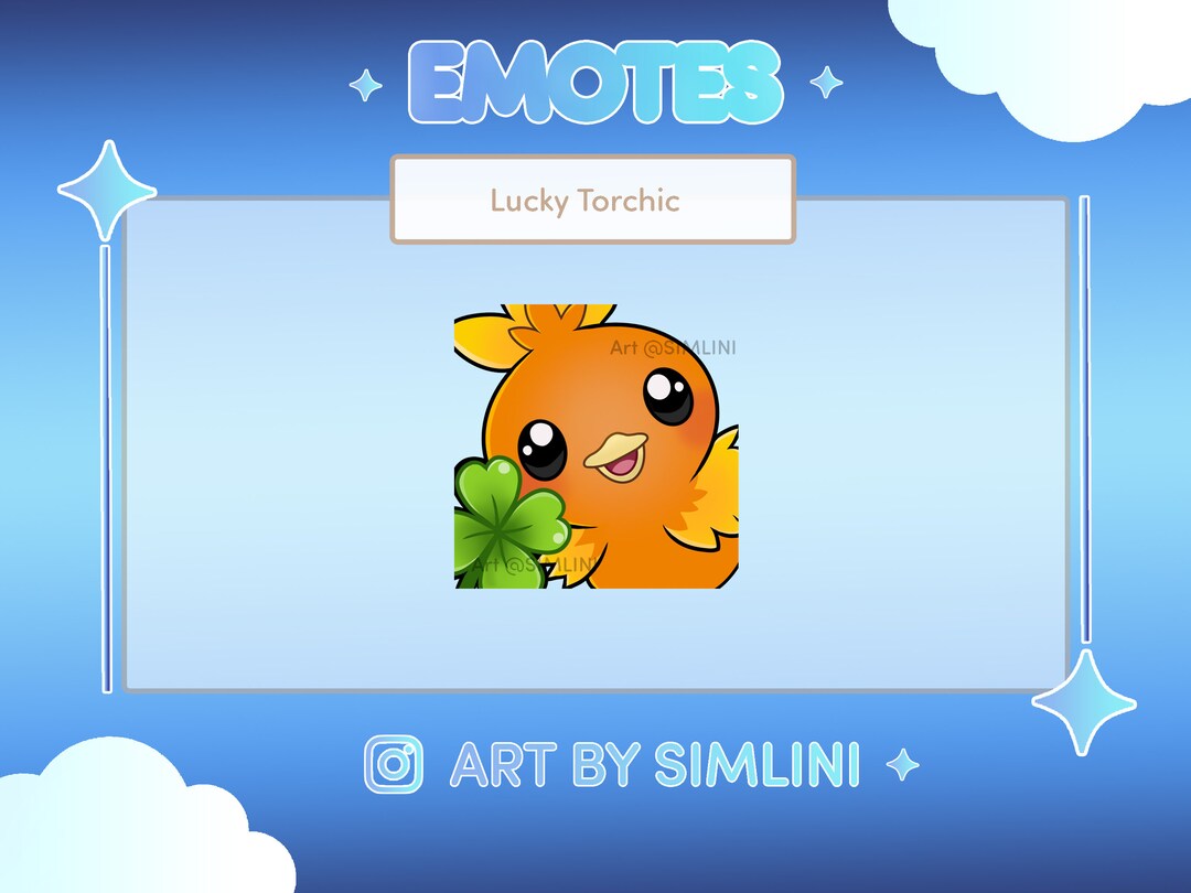Lucky Torchic Twitch Emote 1 Pokémon Torchic Emote for - Etsy