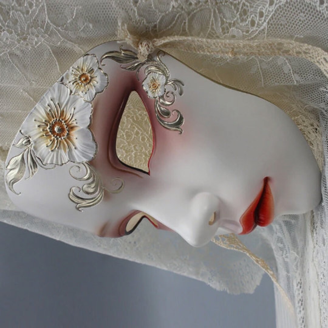 Handmade Handpainted Hanfu Full Face Mask Chinese Style Girls