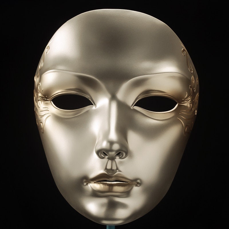 Handmade Full Face Gold Mask Hand Painted Adult Handmade Gift Etsy
