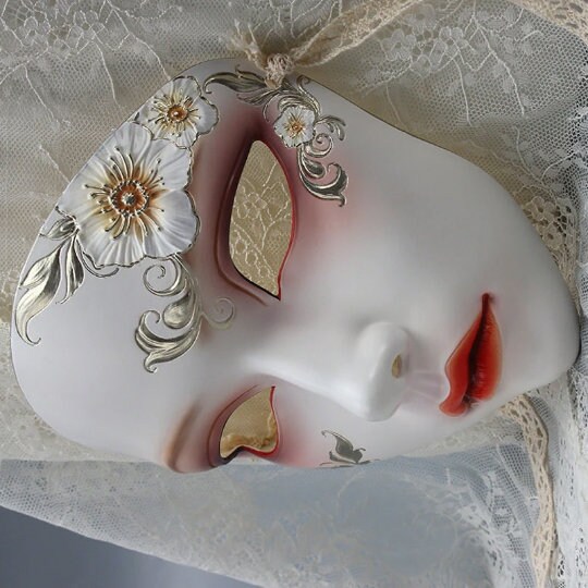 Handmade Handpainted Hanfu Full Face Mask Chinese Style Girls Etsy