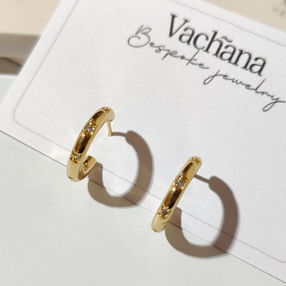 Star Stud Earrings For Women - Hypoallergenic Cubic Zirconia Dainty Jewelry