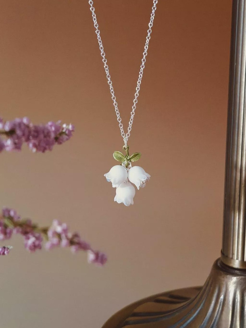 Vachana - Halsband i sterlingsilver 925 med liljekonvalj bild 8