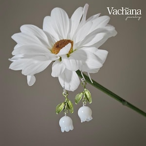 Lily of The Valley Sterling Silver 925 Dangle Earrings