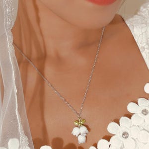 Vachana - Halsband i sterlingsilver 925 med liljekonvalj bild 4