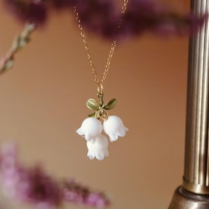 Vachana - Collier muguet blanc (métal commun en acier inoxydable)