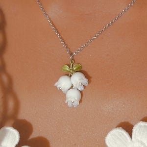 Vachana - Halsband i sterlingsilver 925 med liljekonvalj bild 2