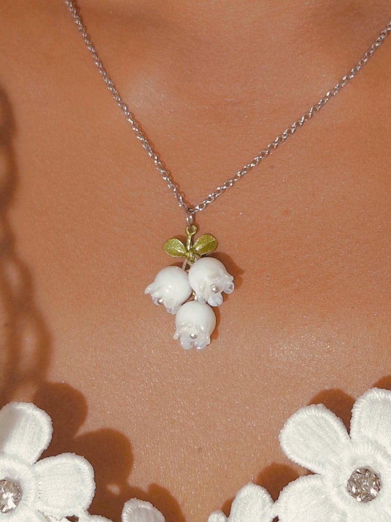 Vachana - Halsband i sterlingsilver 925 med liljekonvalj bild 2