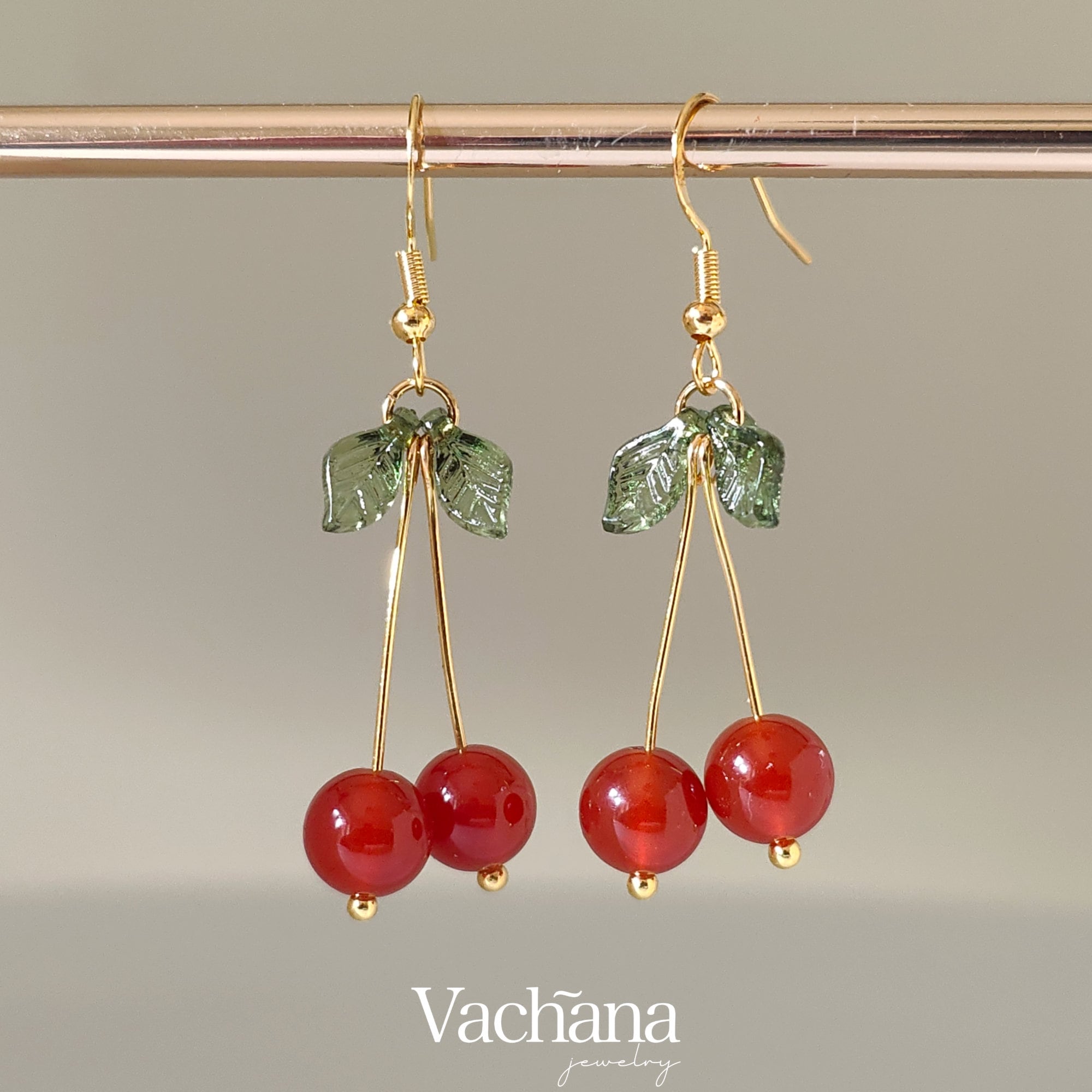Aneneiceera Vintage Piccoli Orecchini Ciliegia Rossa Perla Rossa Orecchino Dangly Ciliegia Orecchino Frutta Divertente Orecchini Gioielli Per Le Donne