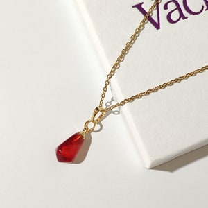 Red pomegranate seed necklace| elegant necklace | necklace | fruit necklace | gold plated necklace | Pomegranate necklace