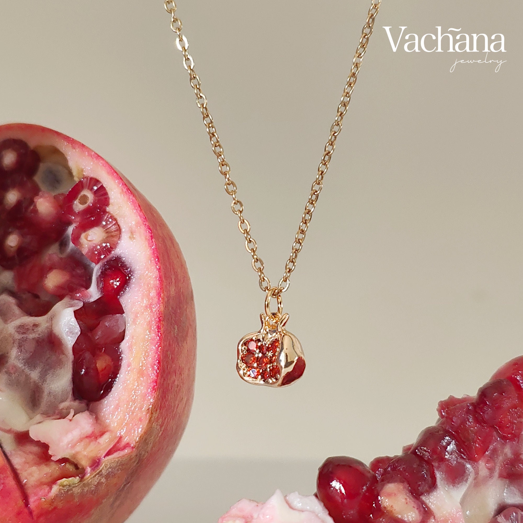 Pomegranate Necklace - Etsy
