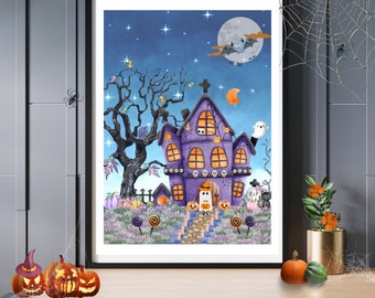 Halloween Fun Notecards with Envelopes - Art Prints - 5”x7” - 3 Pack
