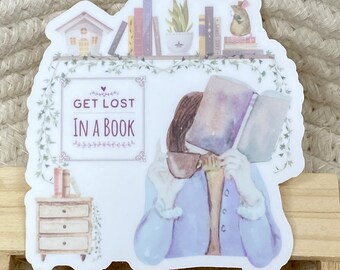 Get Lost in a Book - 3” Scene Sticker - Vinyl - Book Lovers