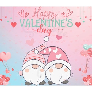 Valentine’s Gnomes SINGLE Notecard with Envelope - 5”x7” - Blank Back
