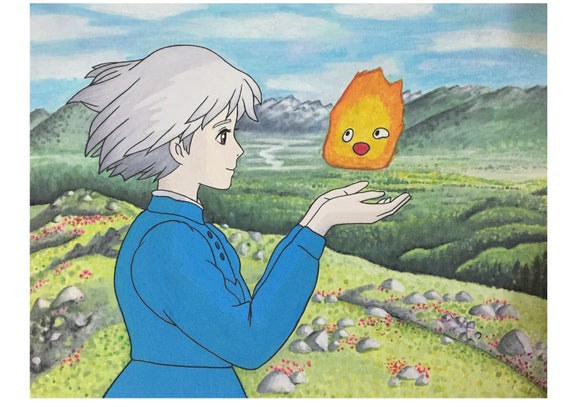 Sophie & Calcifer| Howl's Moving Castle| Studio Ghibli| Instant Digital  Download Art| Wall Art Decor| Printable Art