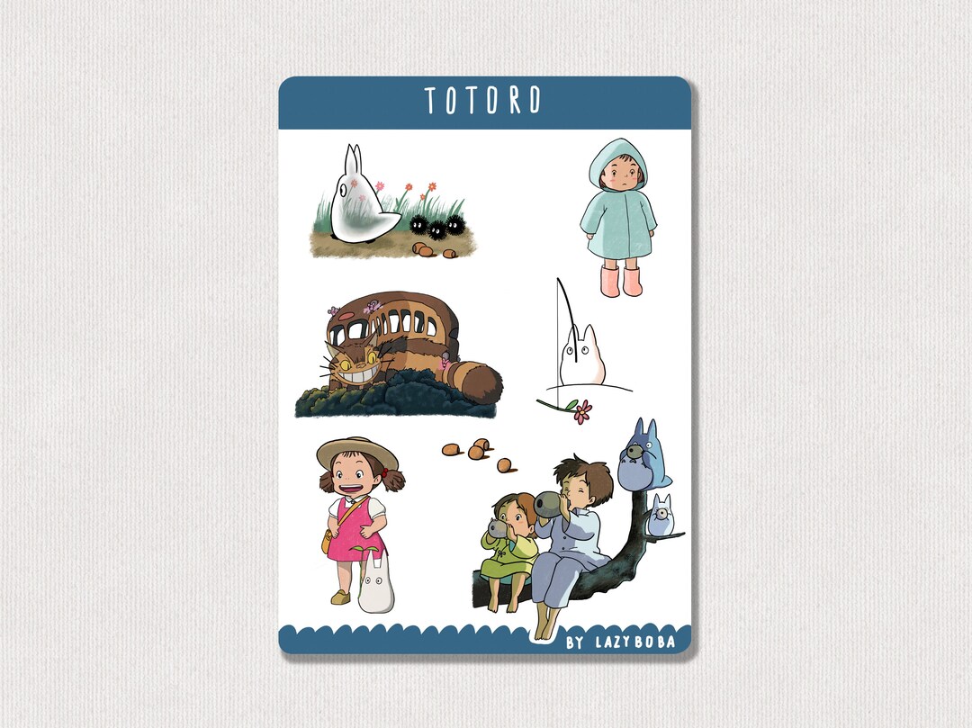 Totoro Sticker Sheet 2 Studio Ghibli My Neighbor Totoro Cute Stickers ...