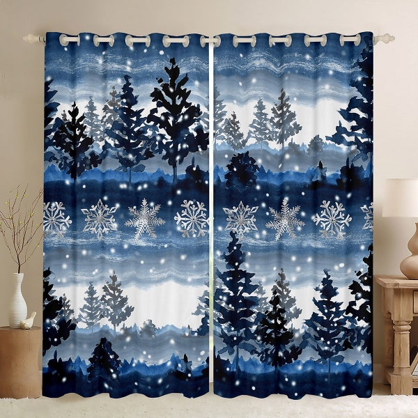 Nature Scene Window Curtains Etsy