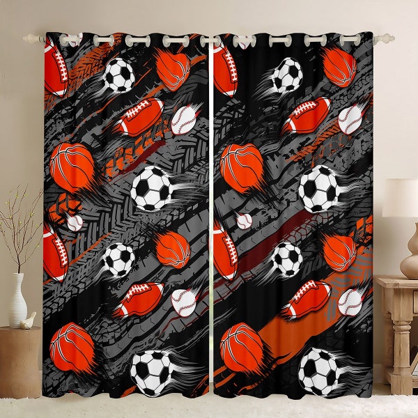 Sports Curtains Etsy