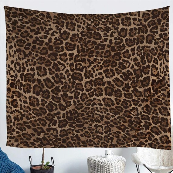 Leopard Print Tapestry Cheetah Brown Wild Animal Skin Print Wall Hangings African Safari Animal Modern Abstract Tapestries Handmade Etsy