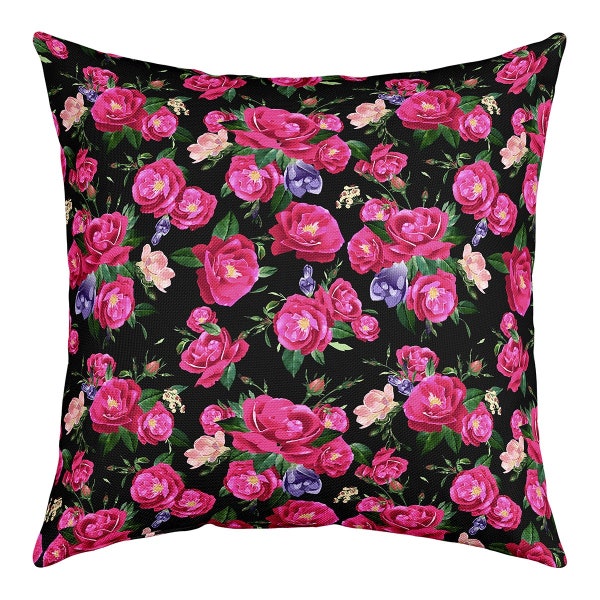 Pink Flower Pillow Etsy