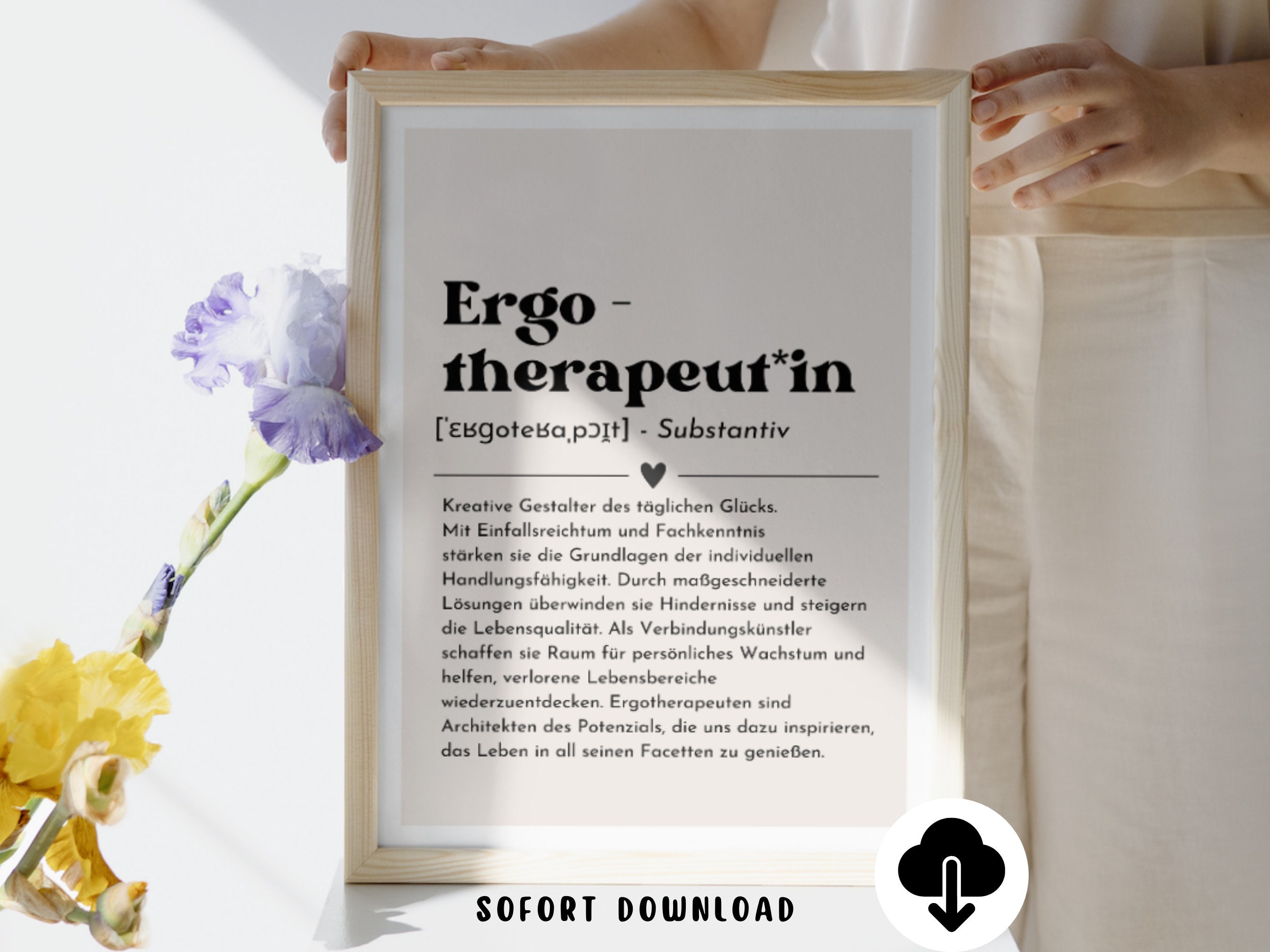 Ergotherapeut Definition Poster Geschenk Mentale Gesundheit Therapeut