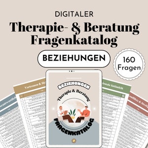 Relationships Systemic Therapy Questions German CBT Counseling Tools for Psychotherapy Counseling Coaching Practice Digital Template PDF