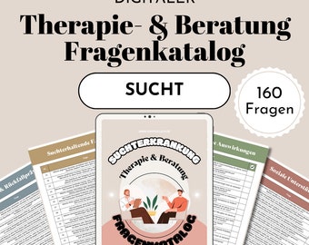 Addiction Systemic Therapy Questions German Counseling Tools for Psychotherapy Counseling Coaching Practice Digital Template PDF Download
