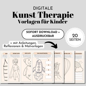Modelo de arteterapia para crianças Regulação de emoções Medo Raiva Pânico Ferramentas de reflexão TCC para aconselhamento em psicoterapia Prática de coaching PDF digital