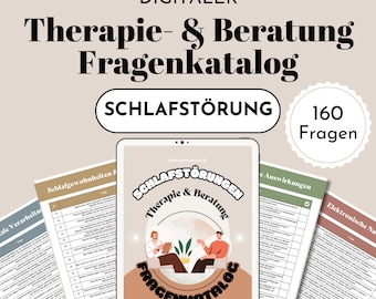 Sleep Disorder Systemic Therapy Questions German Counseling Tools for Psychotherapy Counseling Coaching Practice Digital Template PDF