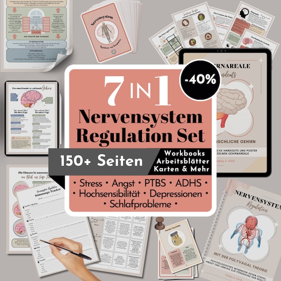 Nervensystem Regulation Therapie Material Polyvagal Theorie Vagusnerv Tools für Psychotherapie Beratung Coaching Emotionsregulation CBT PDF