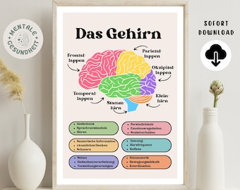 Therapy Brain Poster Psychology · Psychotherapy, Occupational Therapy, Therapy Material · Mental Health · Psychology Poster Download Pdf