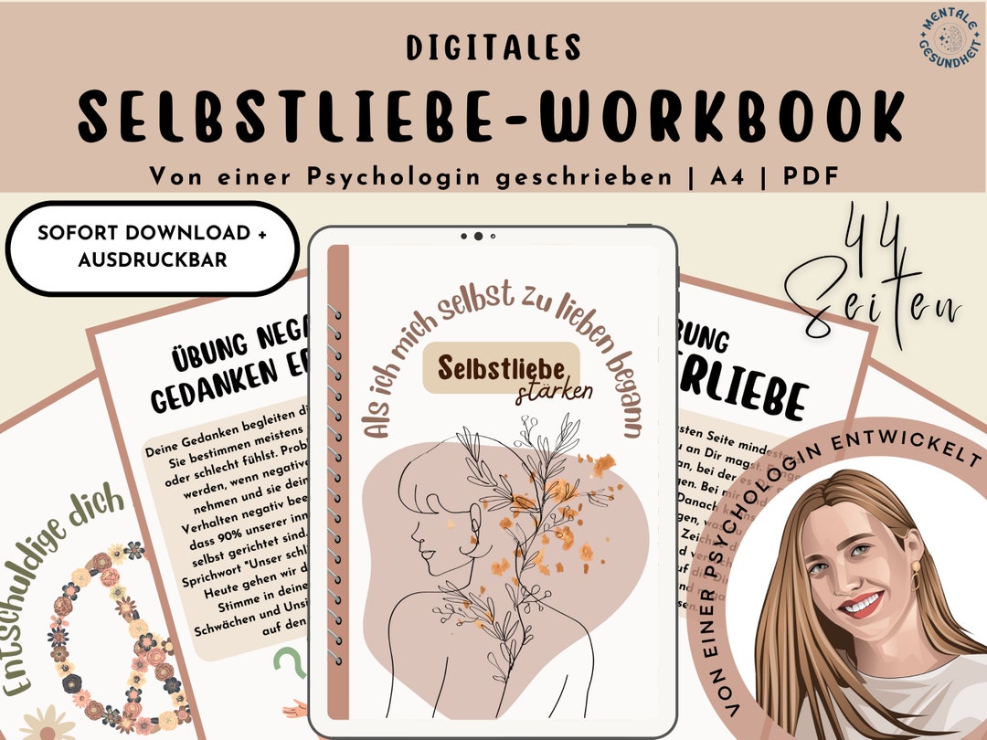 Selbstliebe Buch Therapie Tagebuch Mentale Gesundheit - Etsy.de