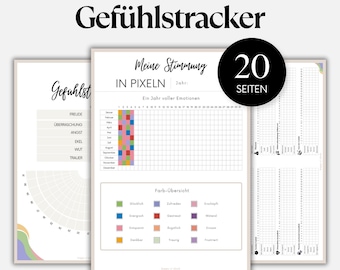 Gefühlstracker zur Selbstreflexion | Emotionen verstehen, Muster erkennen | Achtsamkeit Selbsthilfe Tool für Alltag, Coaching, Therapie PDF