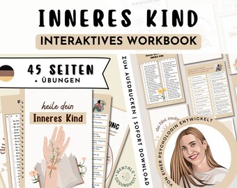 Inner Child Healing Therapy Diary Digital Download PDF Mindfulness Gift for Women Strengthening Mental Health Online Psychotherapy CBT