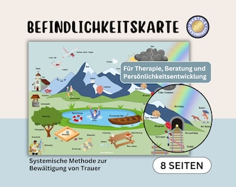 Mood Card Grief Systemic Therapy Method Kit Reflection Tool Psychotherapy Counseling Coaching Digital Template German PDF